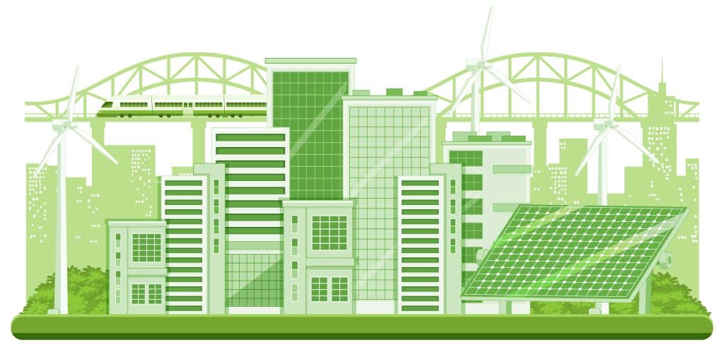 Green energy vector concept